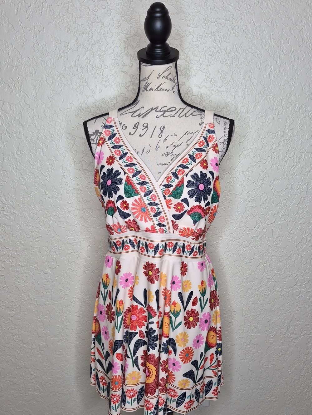 Bloomchic Floral Swimsuit Dress/Top Size 14-16